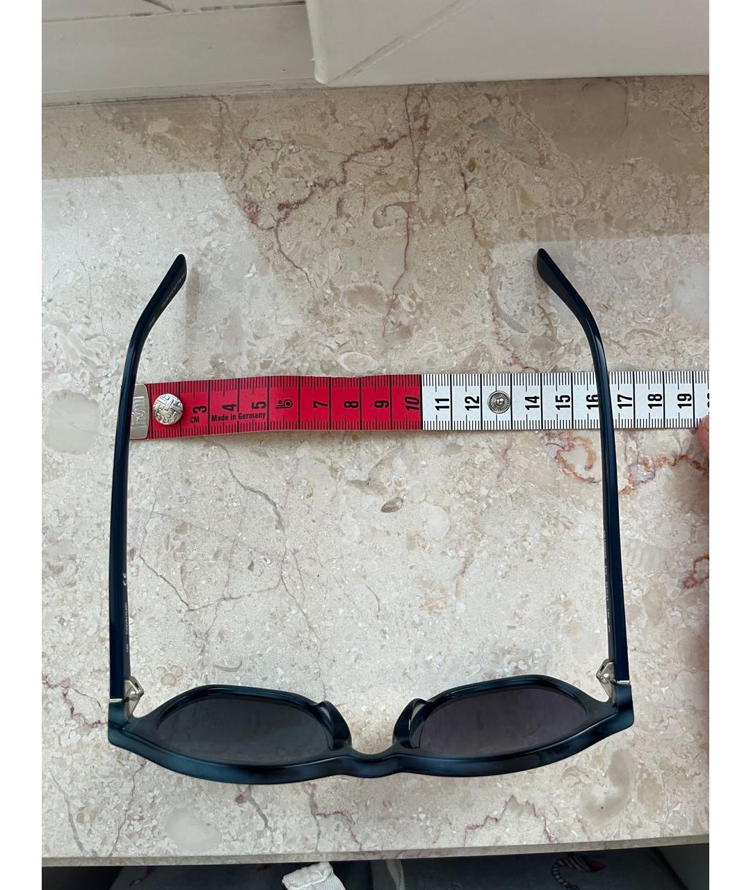 CALVIN KLEIN Темно-синие пластиковые солнцезащитные очки, фото 2