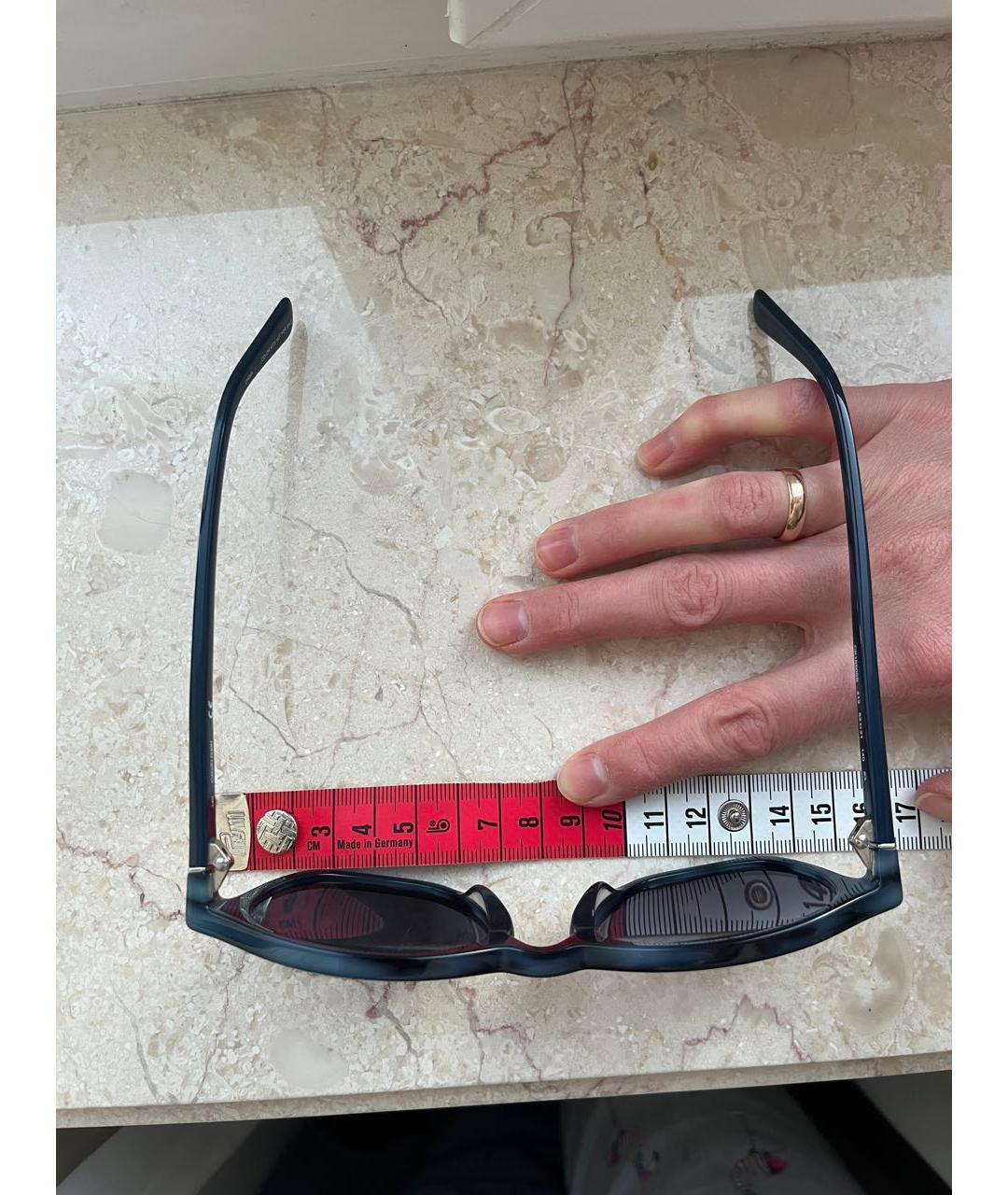 CALVIN KLEIN Темно-синие пластиковые солнцезащитные очки, фото 3