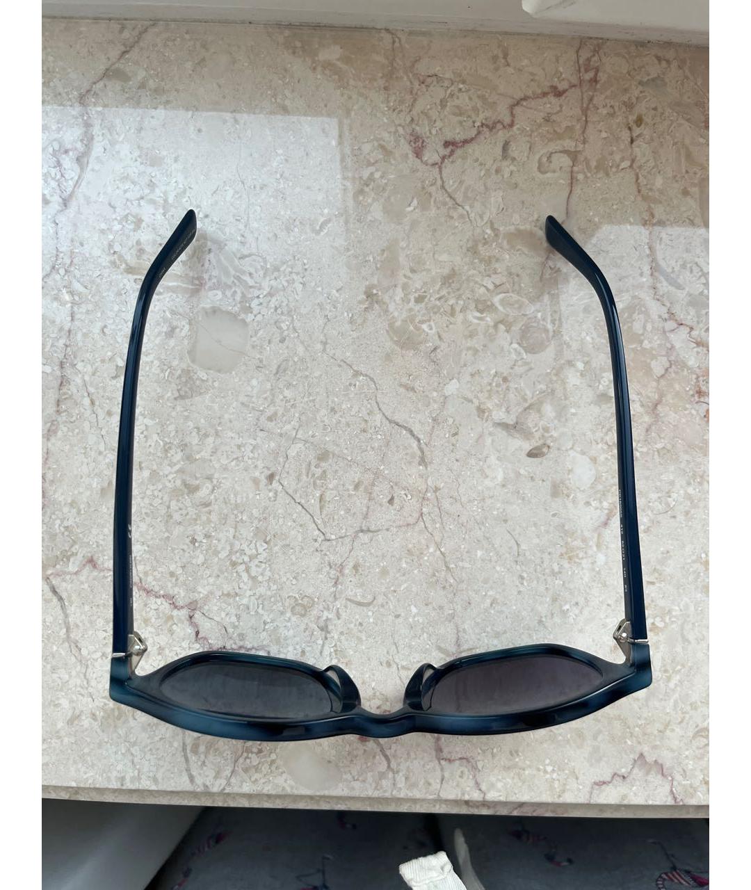 CALVIN KLEIN Темно-синие пластиковые солнцезащитные очки, фото 7