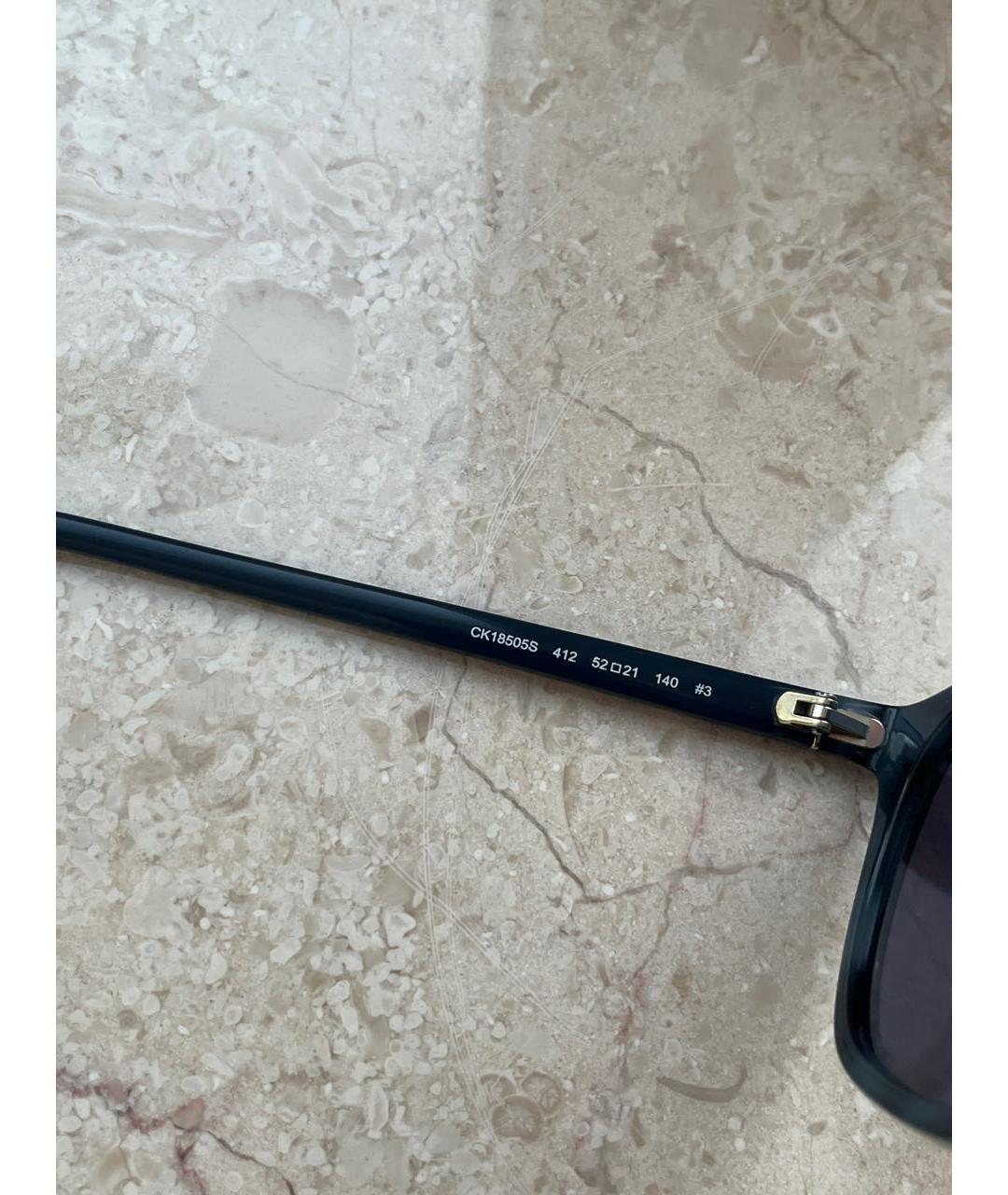CALVIN KLEIN Темно-синие пластиковые солнцезащитные очки, фото 6