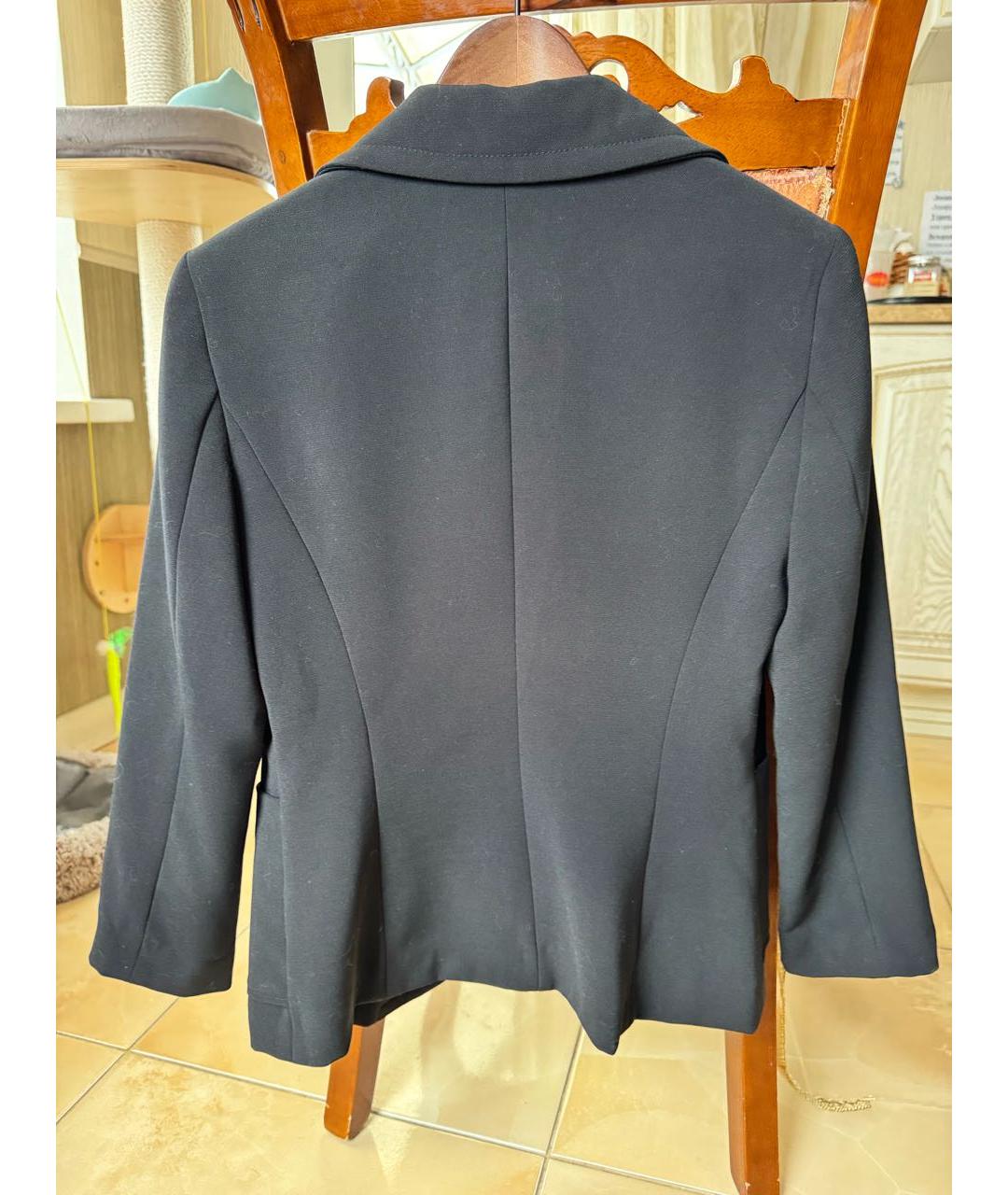 TRUSSARDI JEANS Черный полиэстеровый жакет/пиджак, фото 2