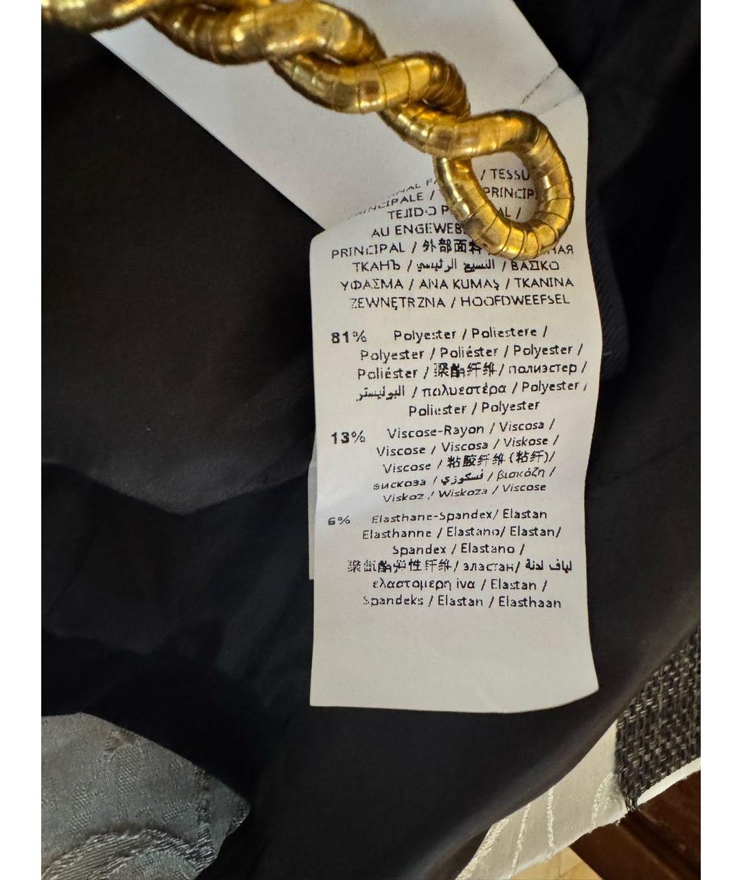 TRUSSARDI JEANS Черный полиэстеровый жакет/пиджак, фото 7