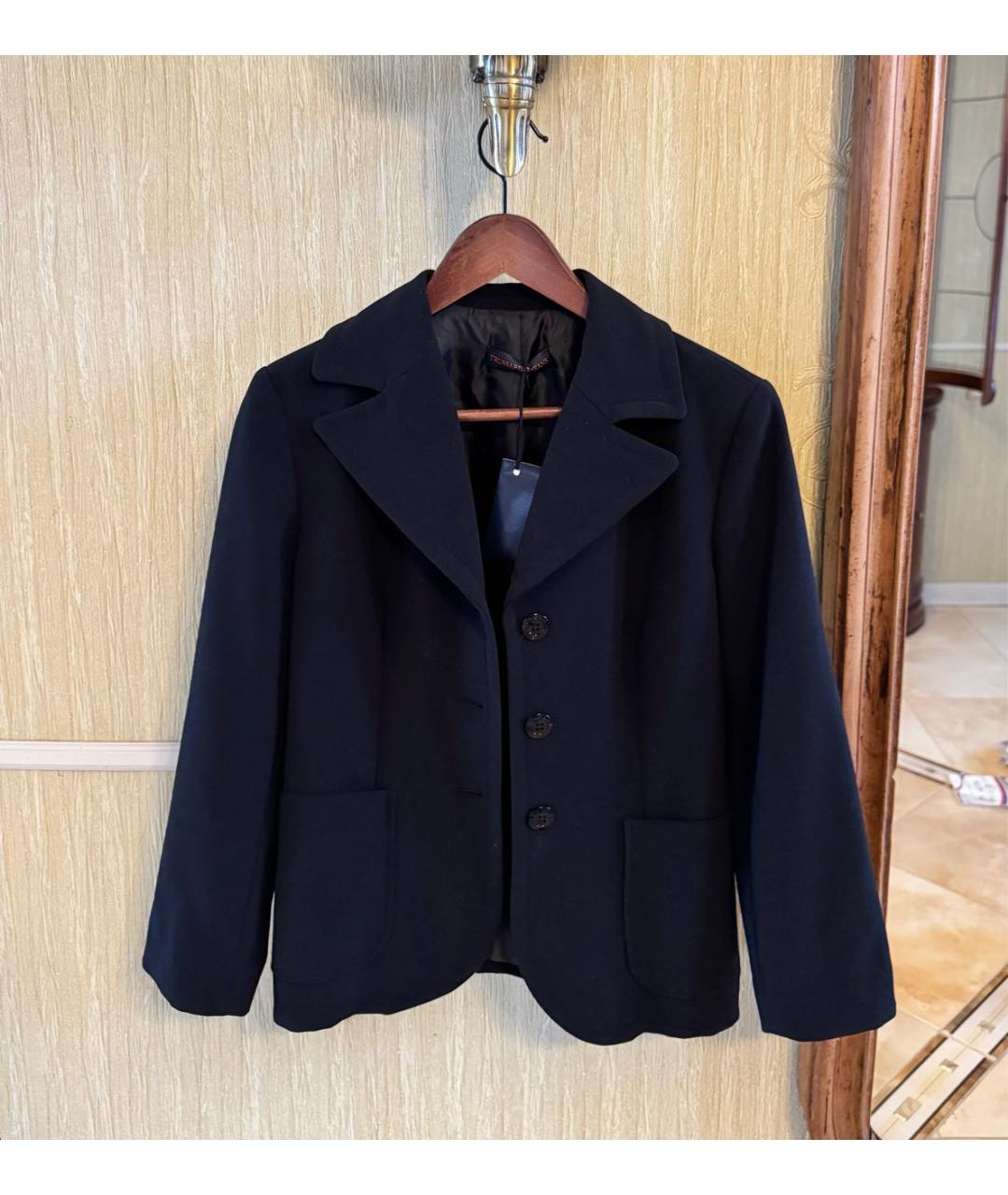 TRUSSARDI JEANS Черный полиэстеровый жакет/пиджак, фото 8