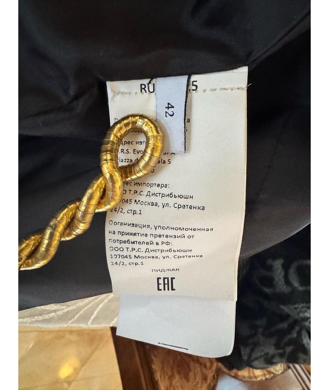 TRUSSARDI JEANS Черный полиэстеровый жакет/пиджак, фото 5