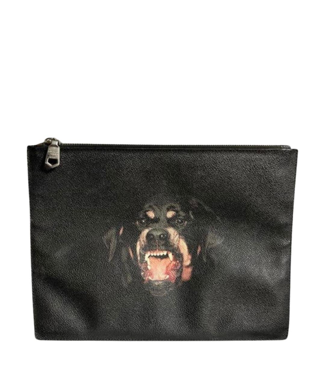 GIVENCHY Черная кожаная косметичка, фото 1