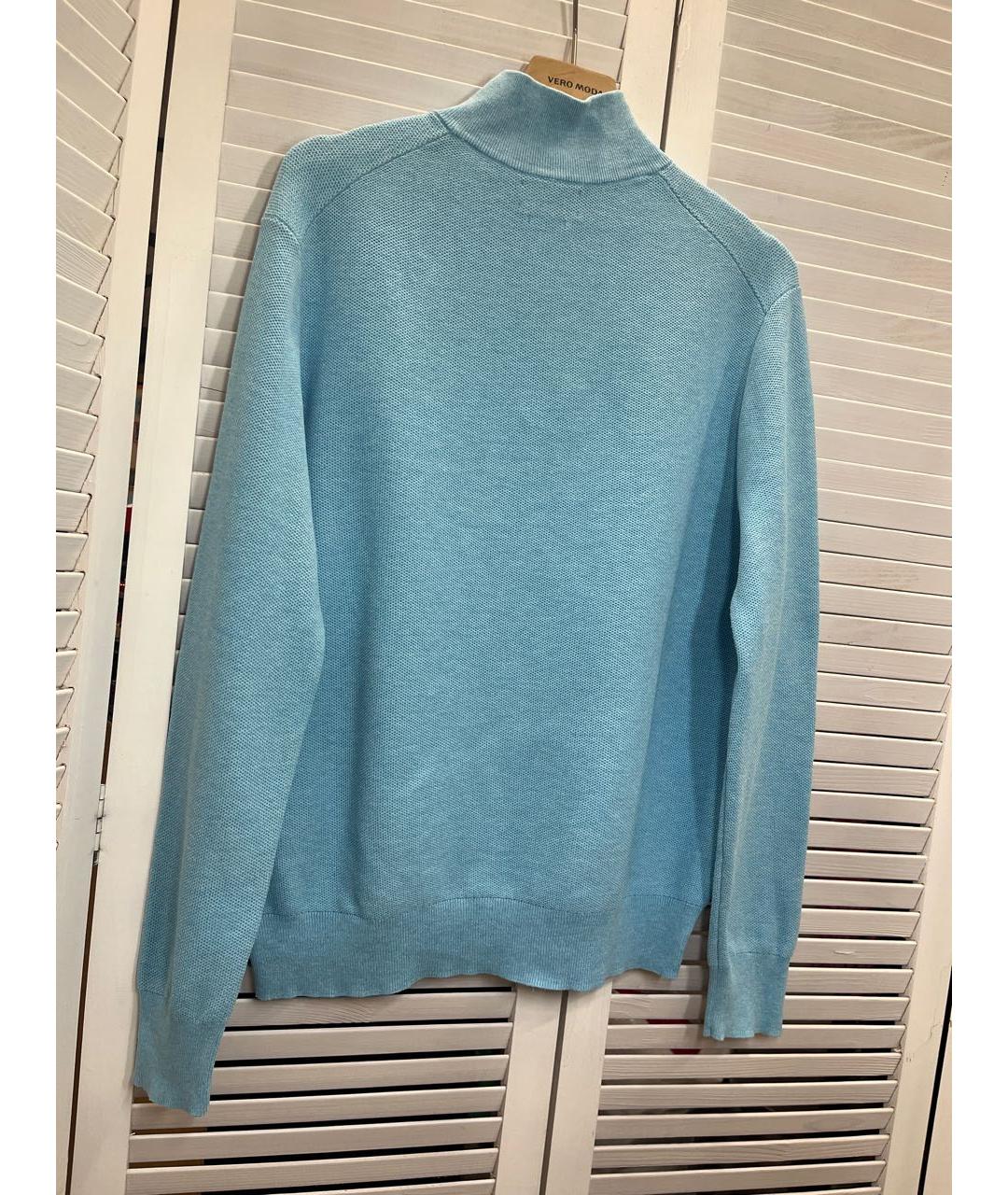 POLO RALPH LAUREN Бирюзовый хлопковый джемпер / свитер, фото 7