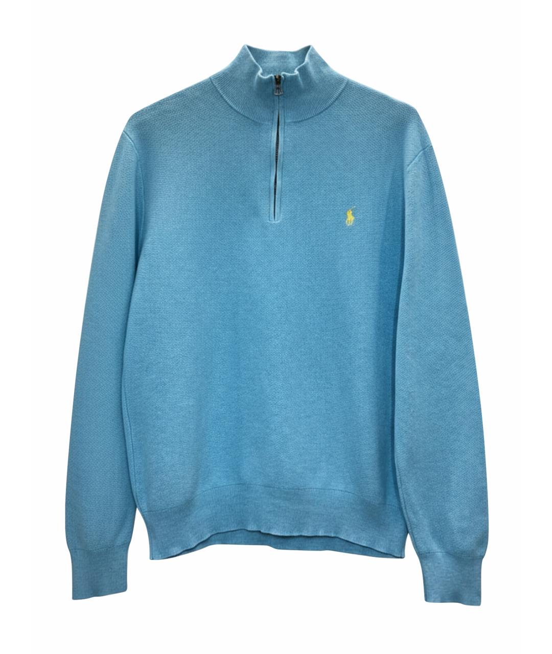 POLO RALPH LAUREN Бирюзовый хлопковый джемпер / свитер, фото 1