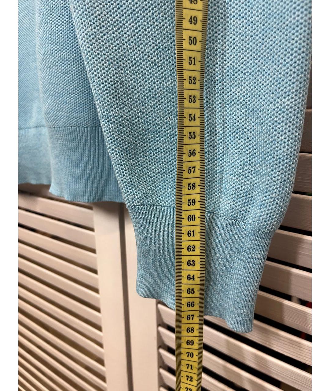 POLO RALPH LAUREN Бирюзовый хлопковый джемпер / свитер, фото 5