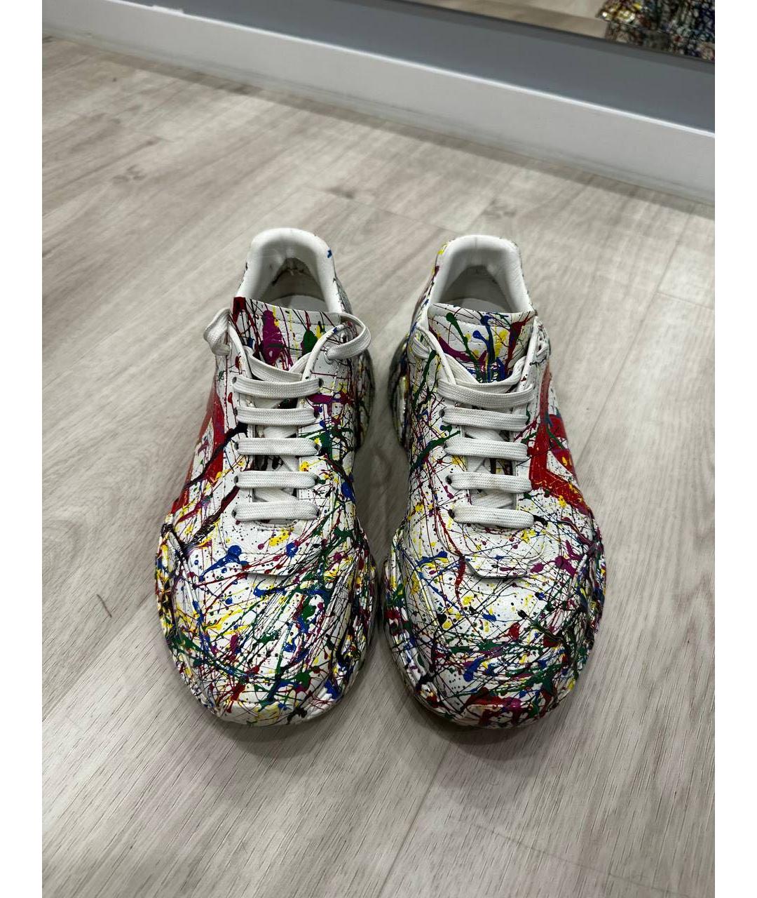 DOLCE&GABBANA Белые кожаные низкие кроссовки / кеды, фото 3