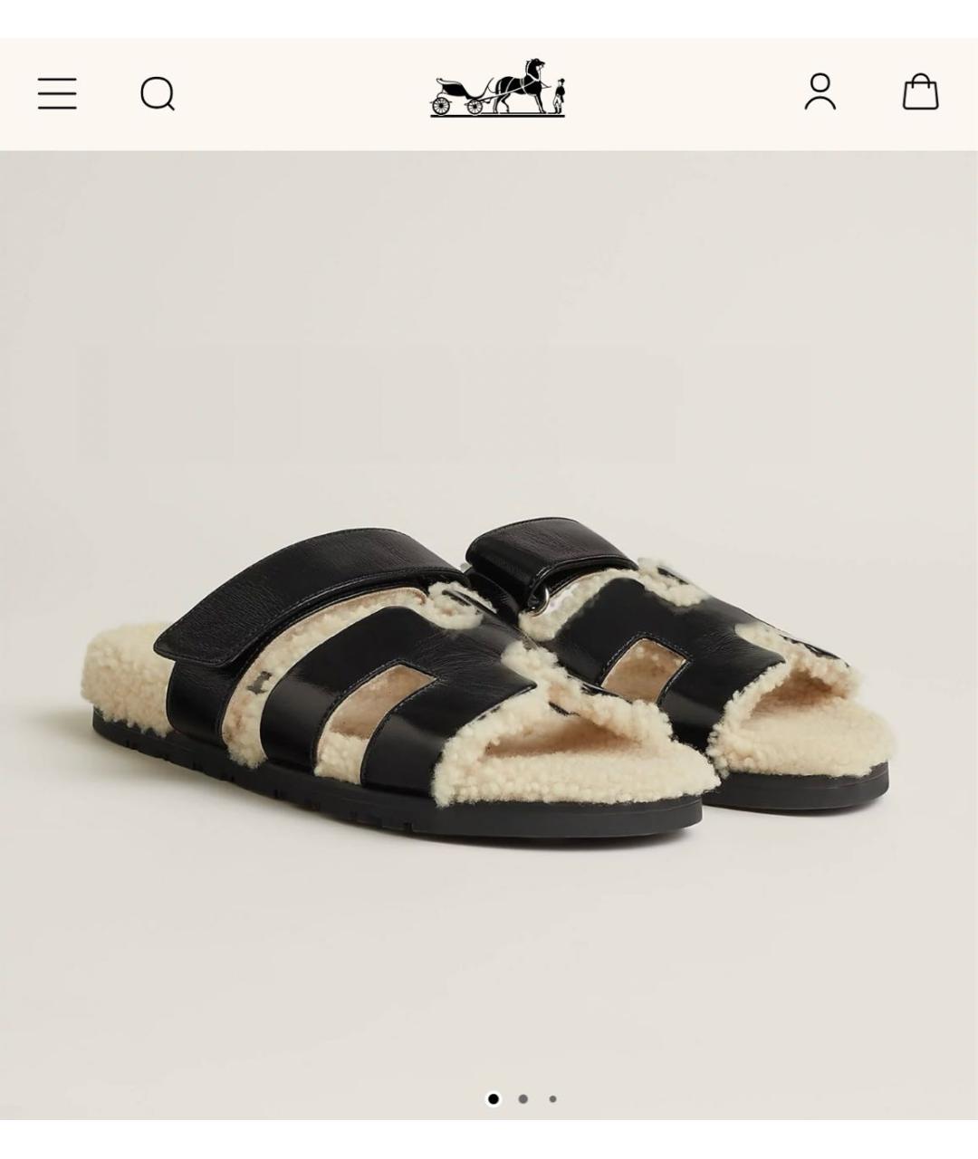 HERMES Черные сандалии из лакированной кожи, фото 9