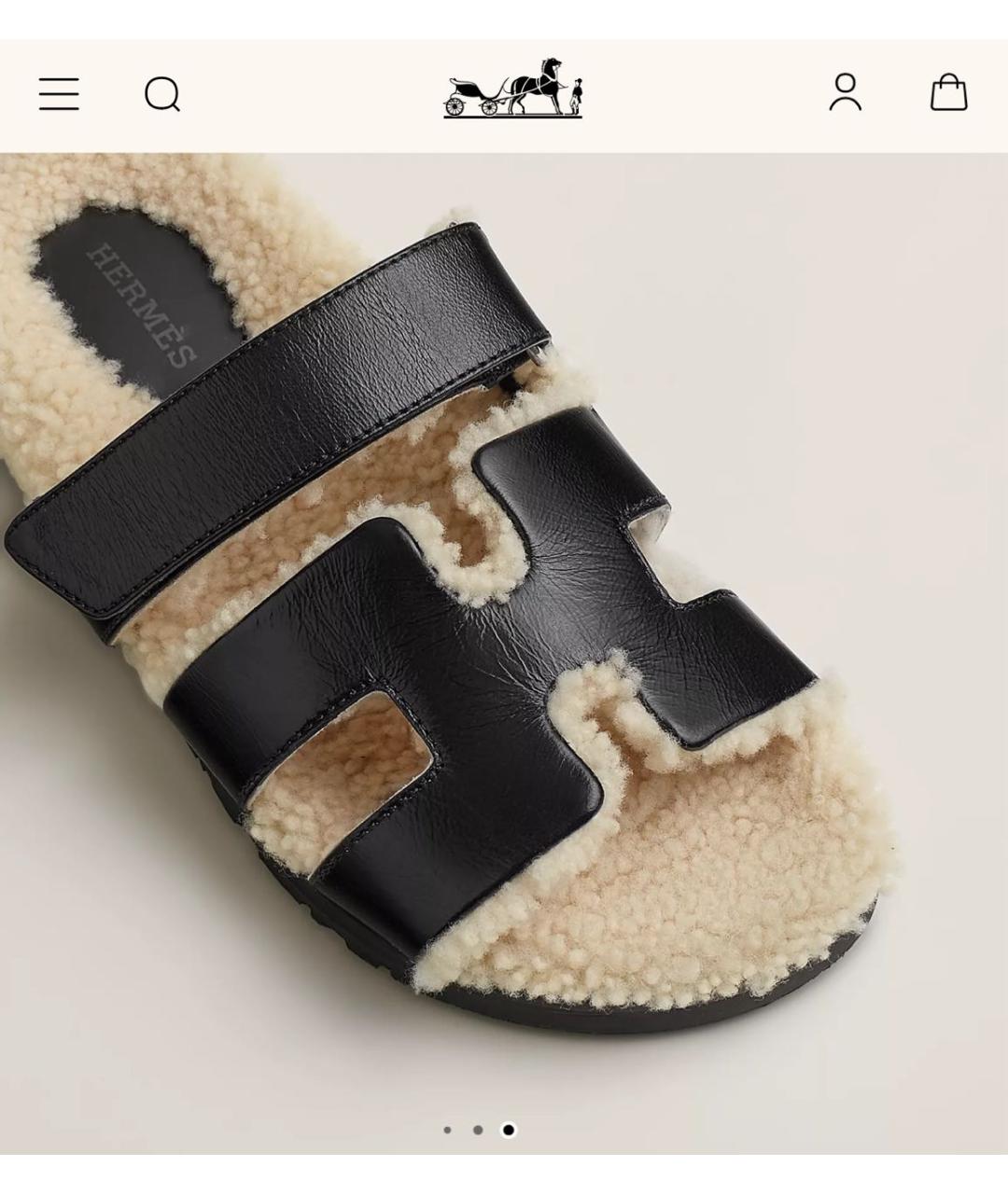 HERMES Черные сандалии из лакированной кожи, фото 5