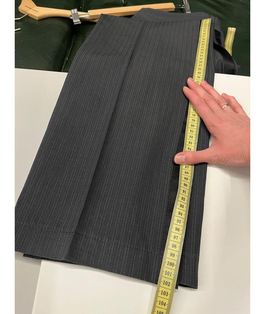 DOLCE&GABBANA Серые хлопко-эластановые повседневные брюки, фото 7