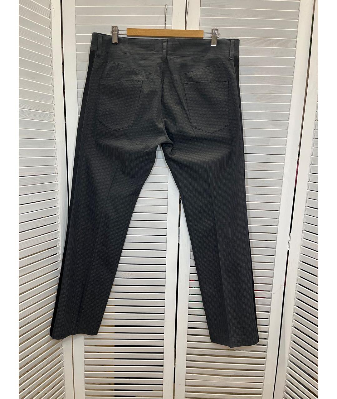 DOLCE&GABBANA Серые хлопко-эластановые повседневные брюки, фото 3