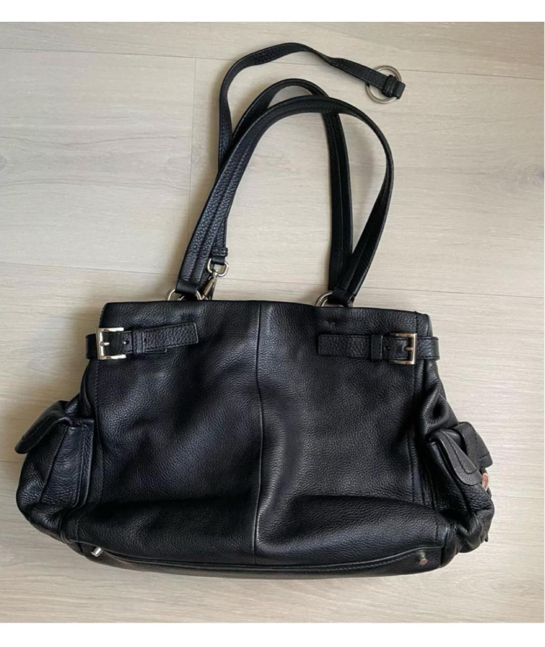 PRADA Черная кожаная сумка через плечо, фото 2