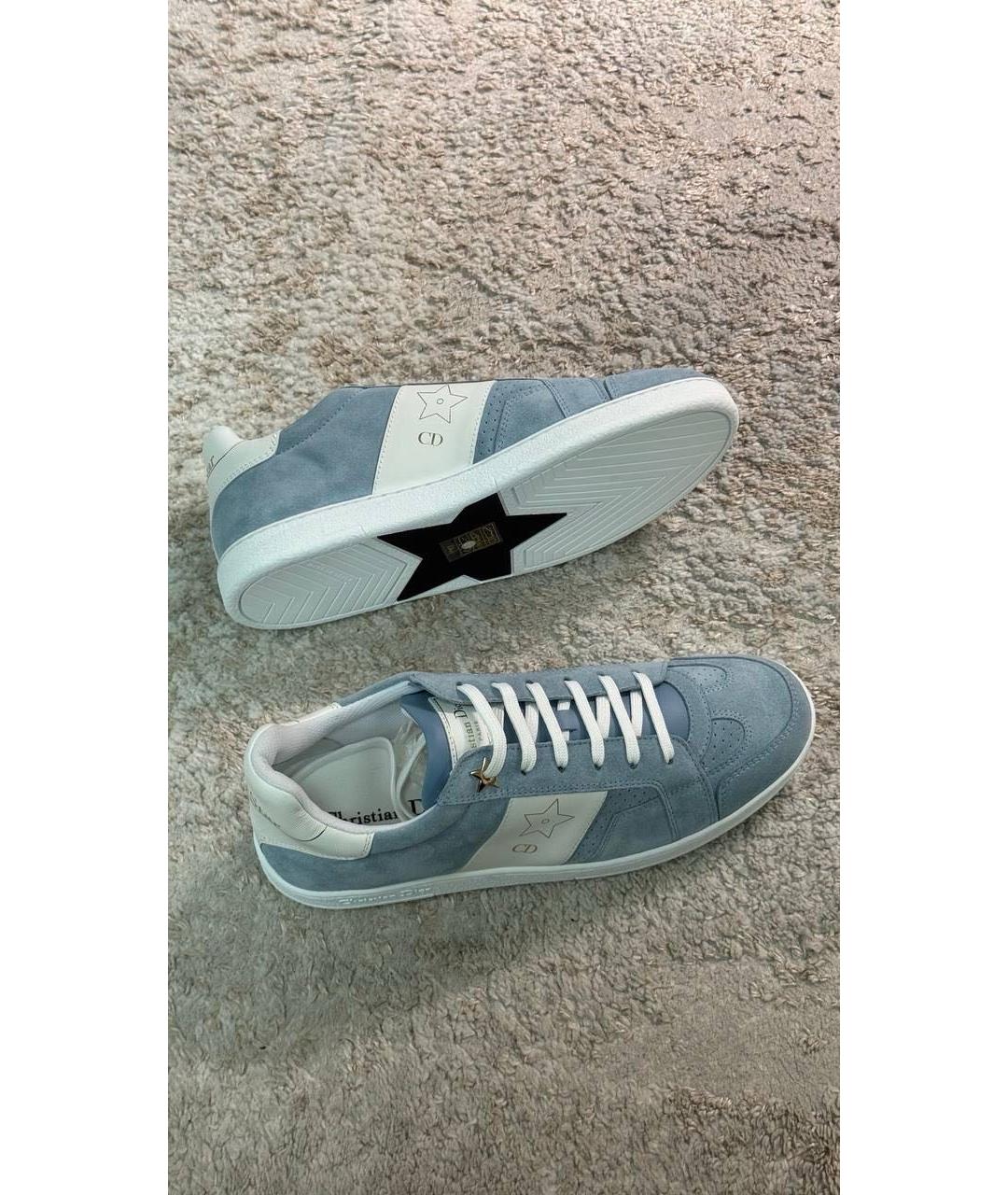 CHRISTIAN DIOR Голубые замшевые кеды, фото 8