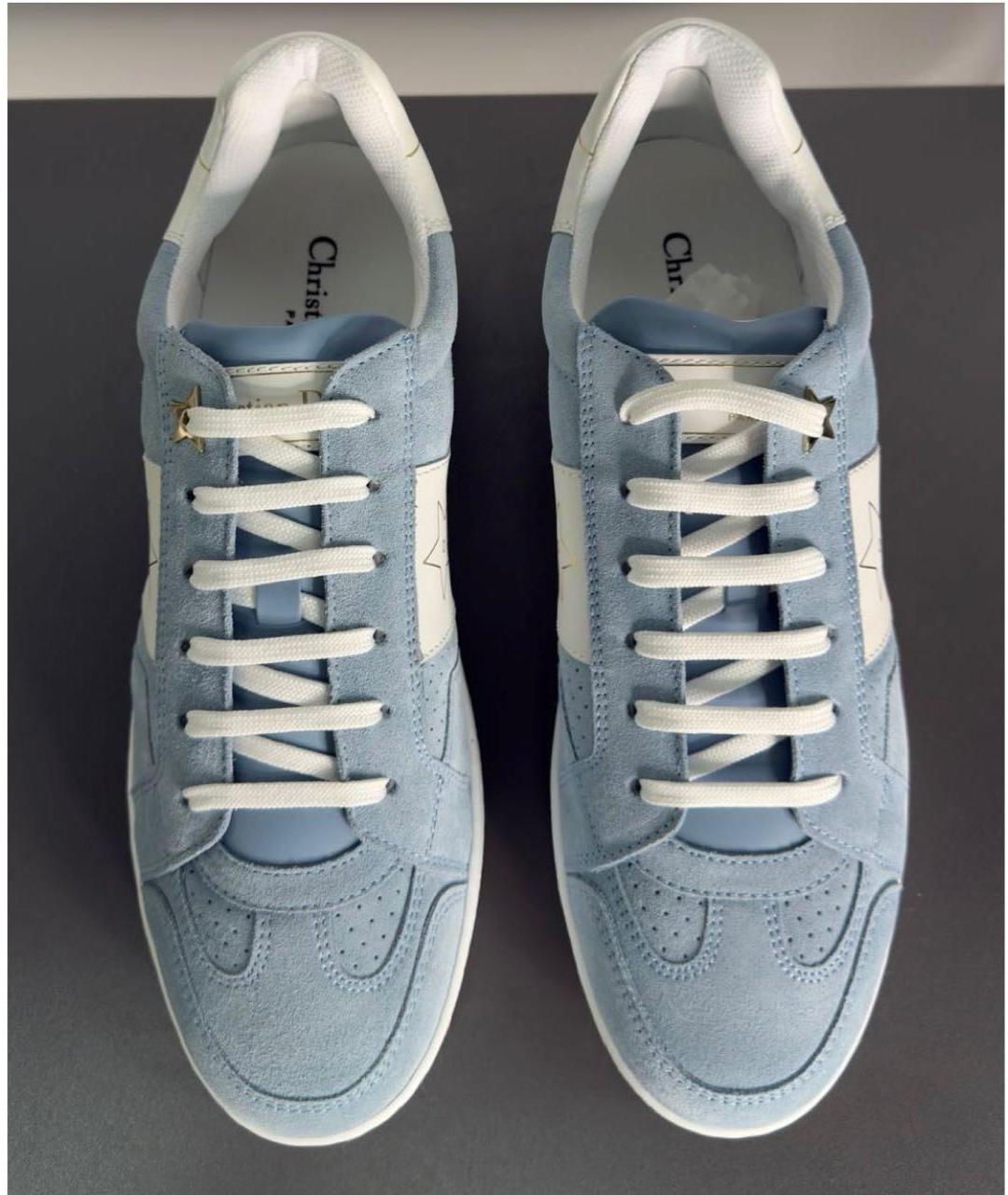 CHRISTIAN DIOR Голубые замшевые кеды, фото 2