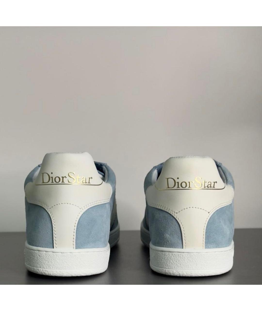 CHRISTIAN DIOR Голубые замшевые кеды, фото 3