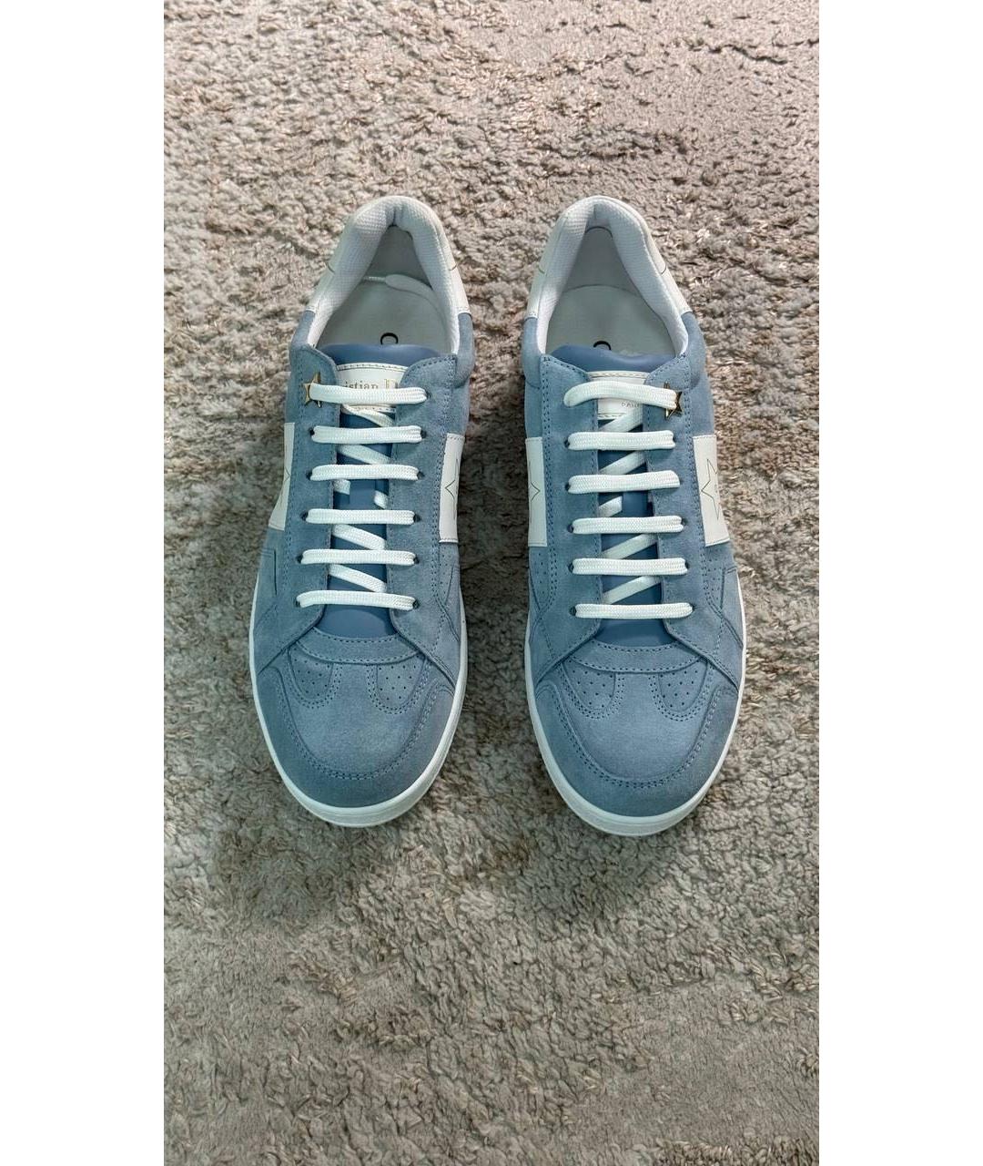 CHRISTIAN DIOR Голубые замшевые кеды, фото 5