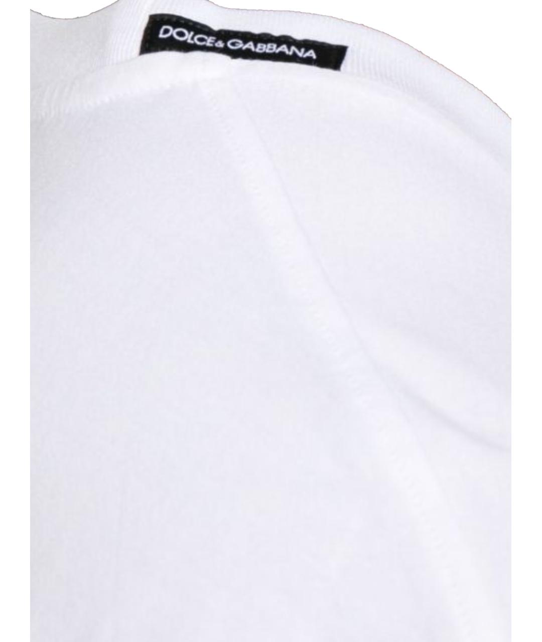 DOLCE&GABBANA Белая хлопковая футболка, фото 2