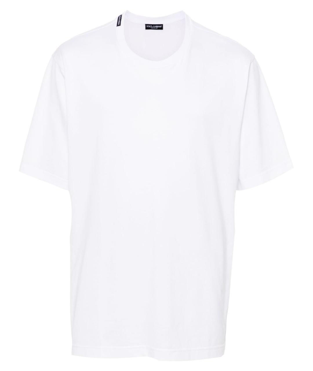 DOLCE&GABBANA Белая хлопковая футболка, фото 1