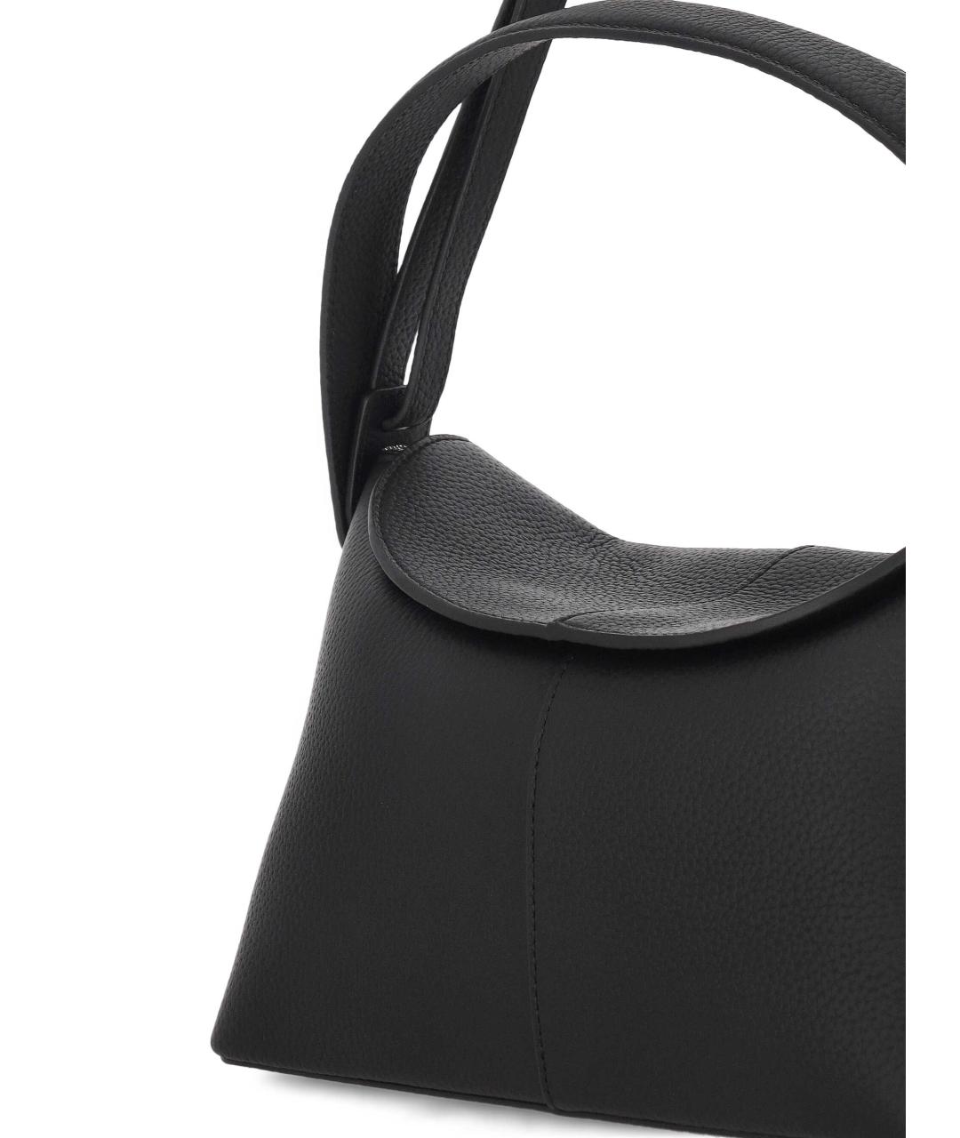 VASIC Черная кожаная сумка через плечо, фото 4