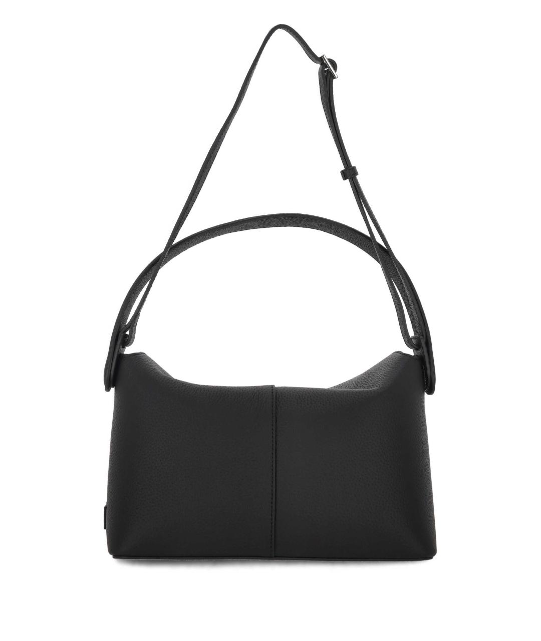 VASIC Черная кожаная сумка через плечо, фото 3