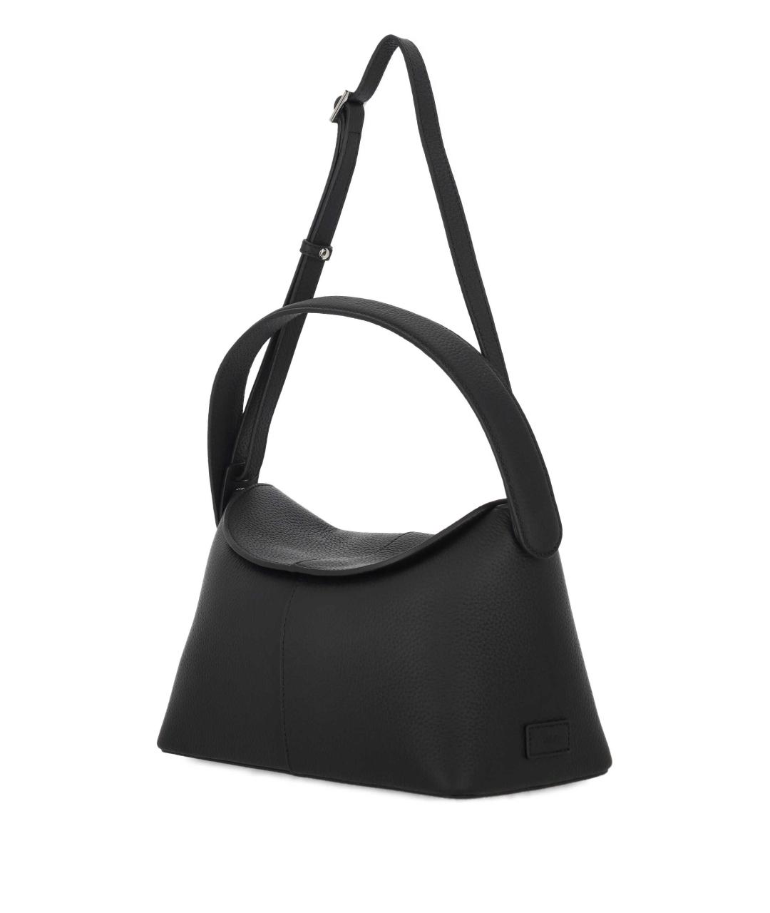 VASIC Черная кожаная сумка через плечо, фото 2