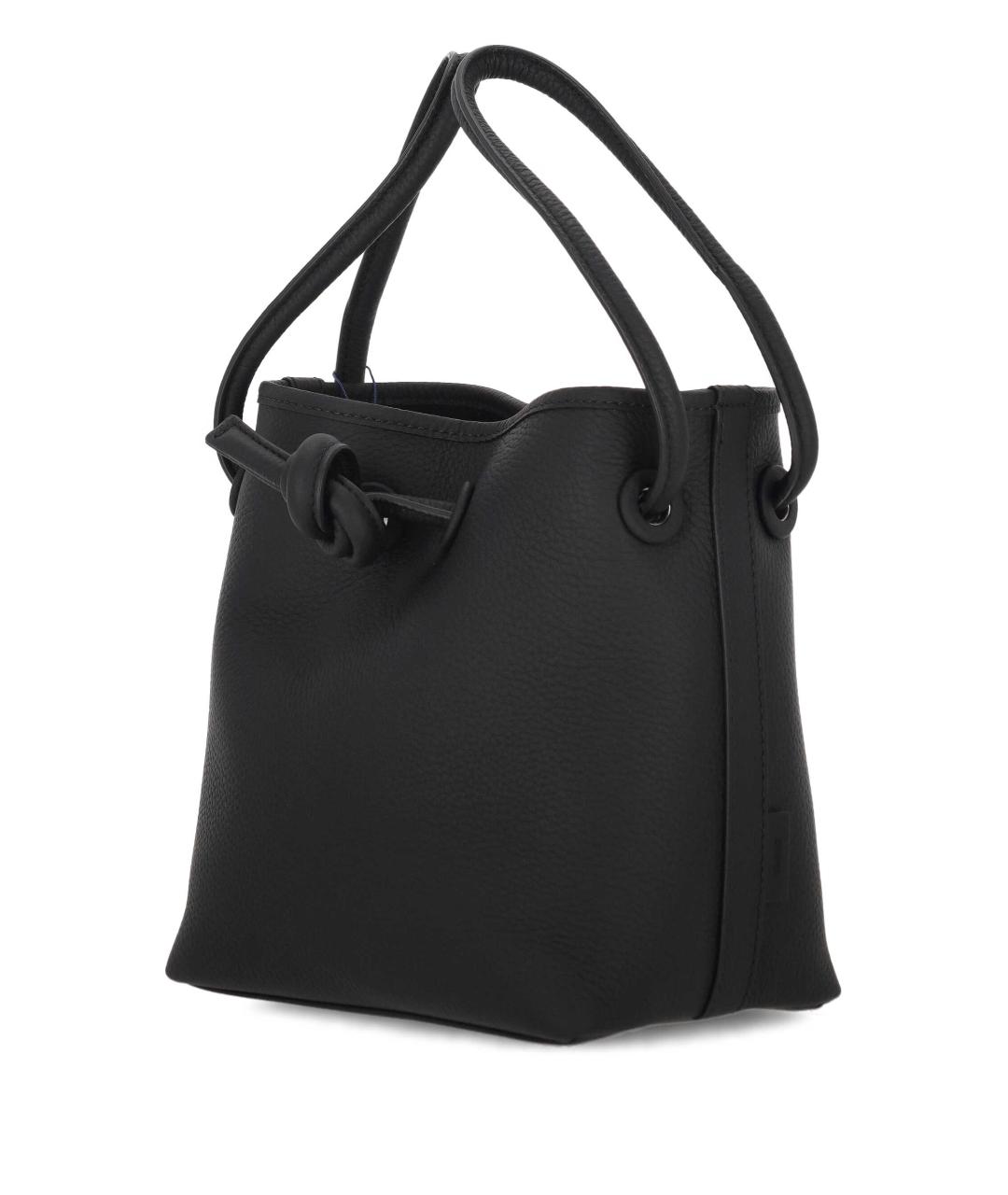 VASIC Черная кожаная сумка тоут, фото 2