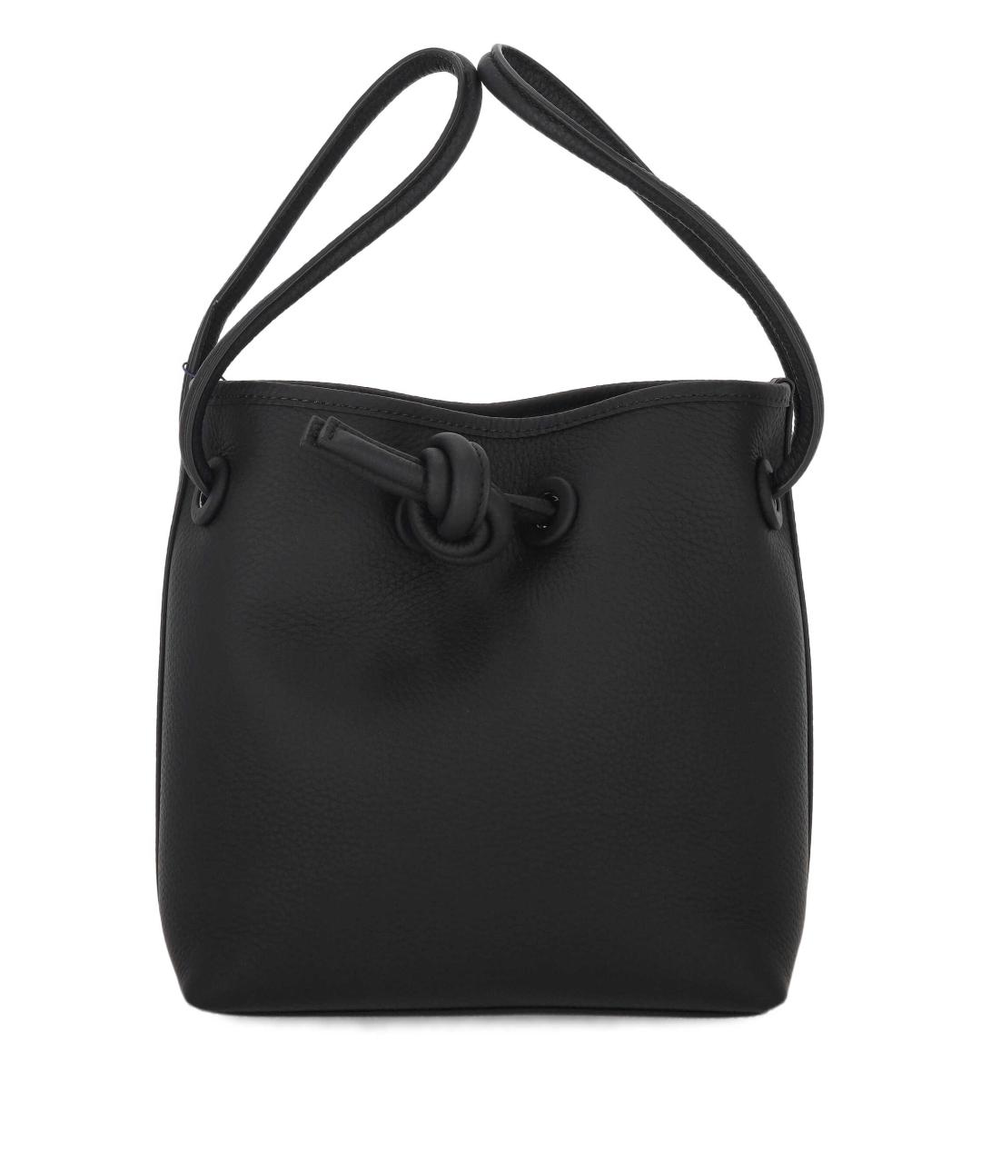 VASIC Черная кожаная сумка тоут, фото 1