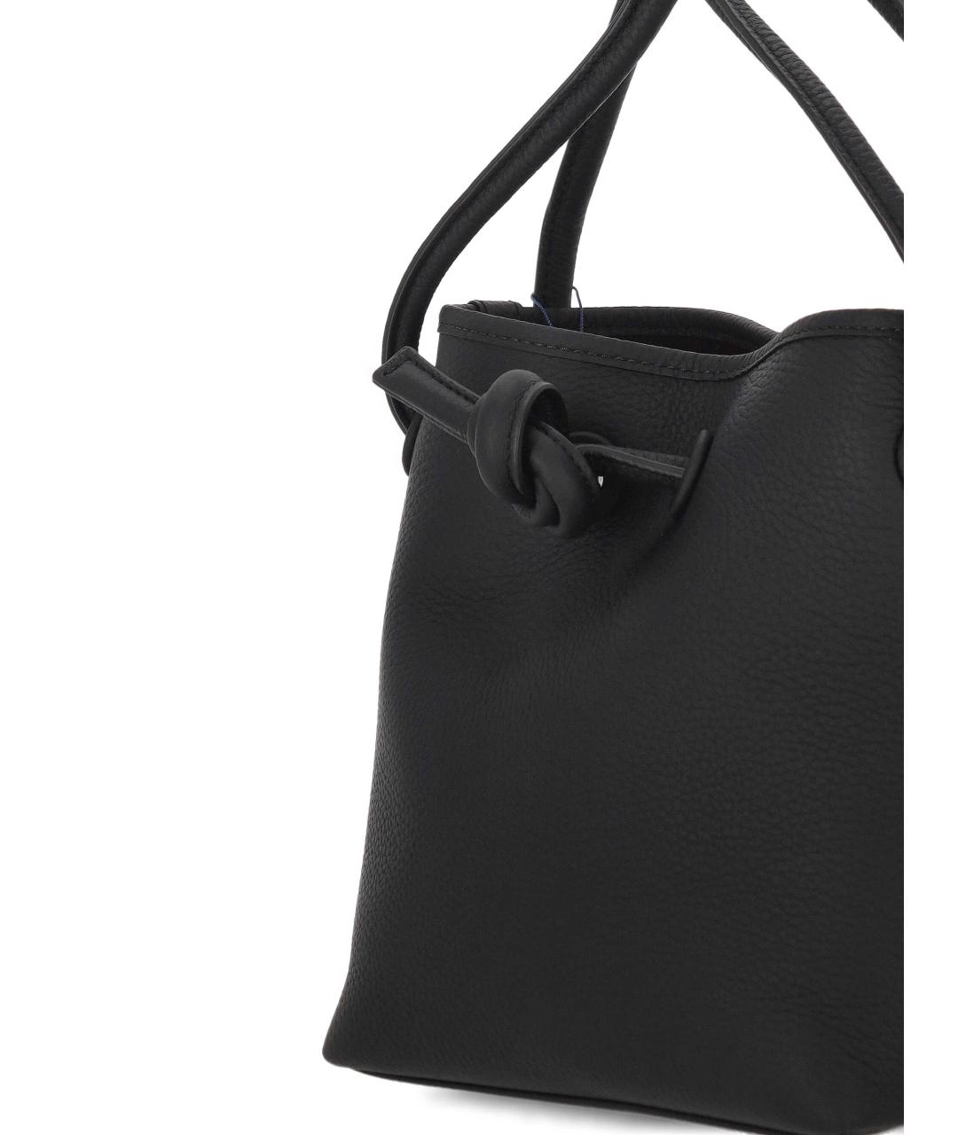 VASIC Черная кожаная сумка тоут, фото 4