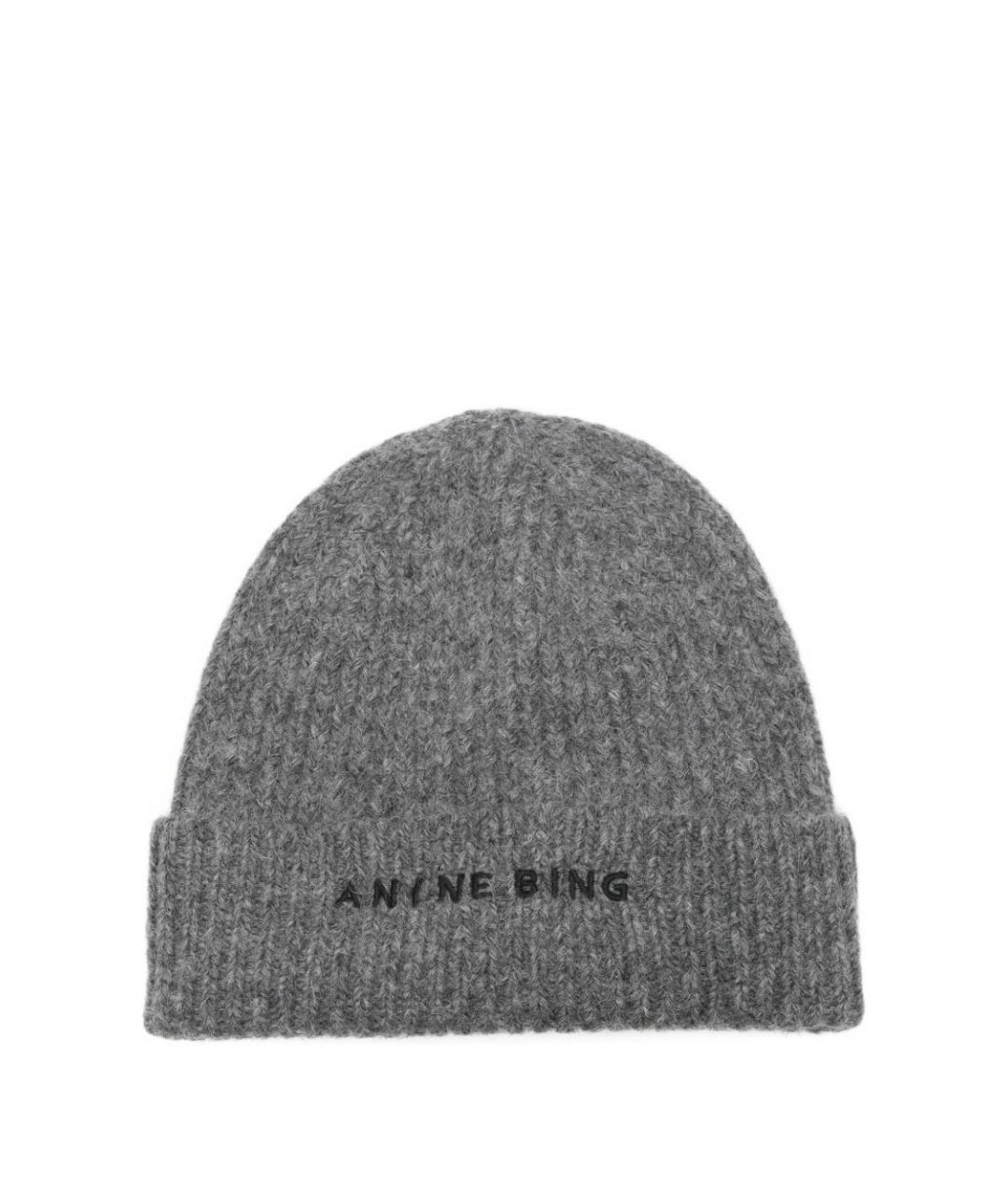 ANINE BING Серая шапка, фото 1