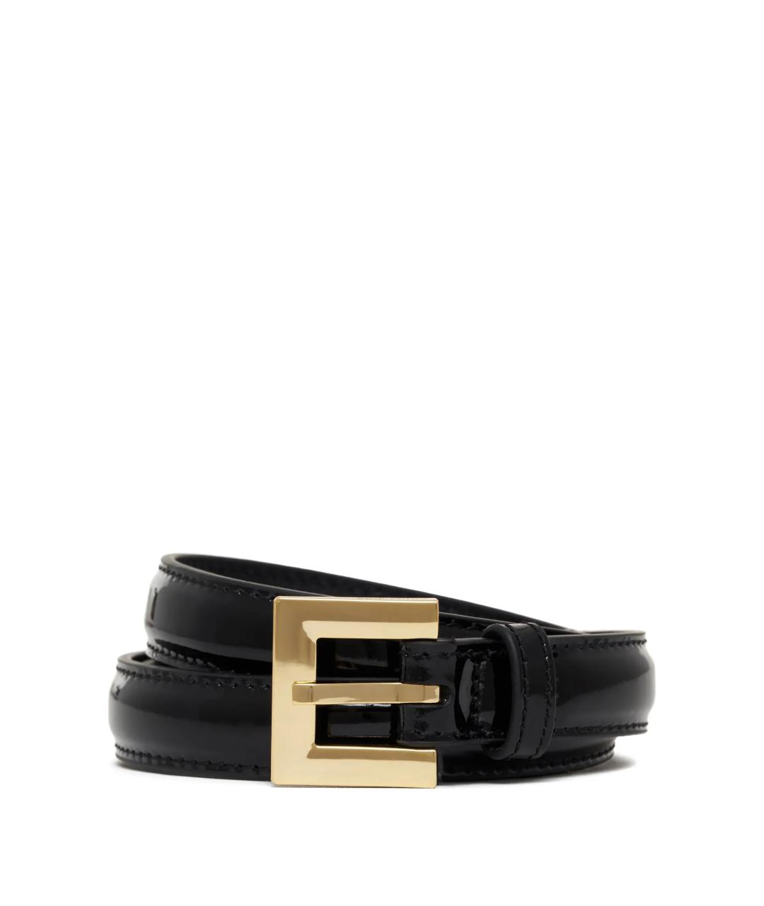 ANINE BING Черный кожаный ремень, фото 1