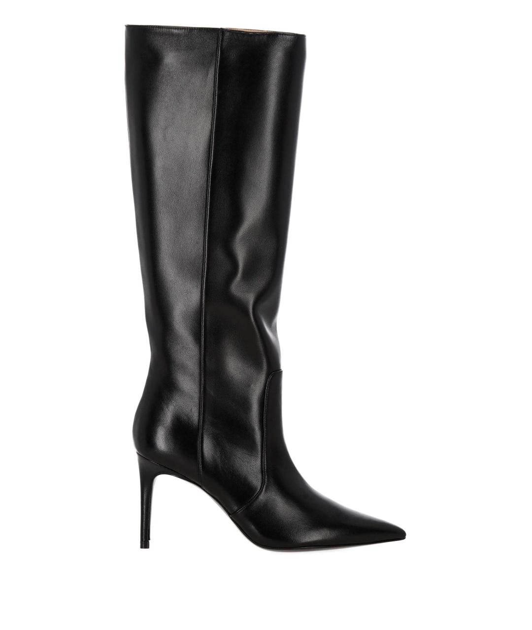 STUART WEITZMAN Черные кожаные сапоги, фото 1