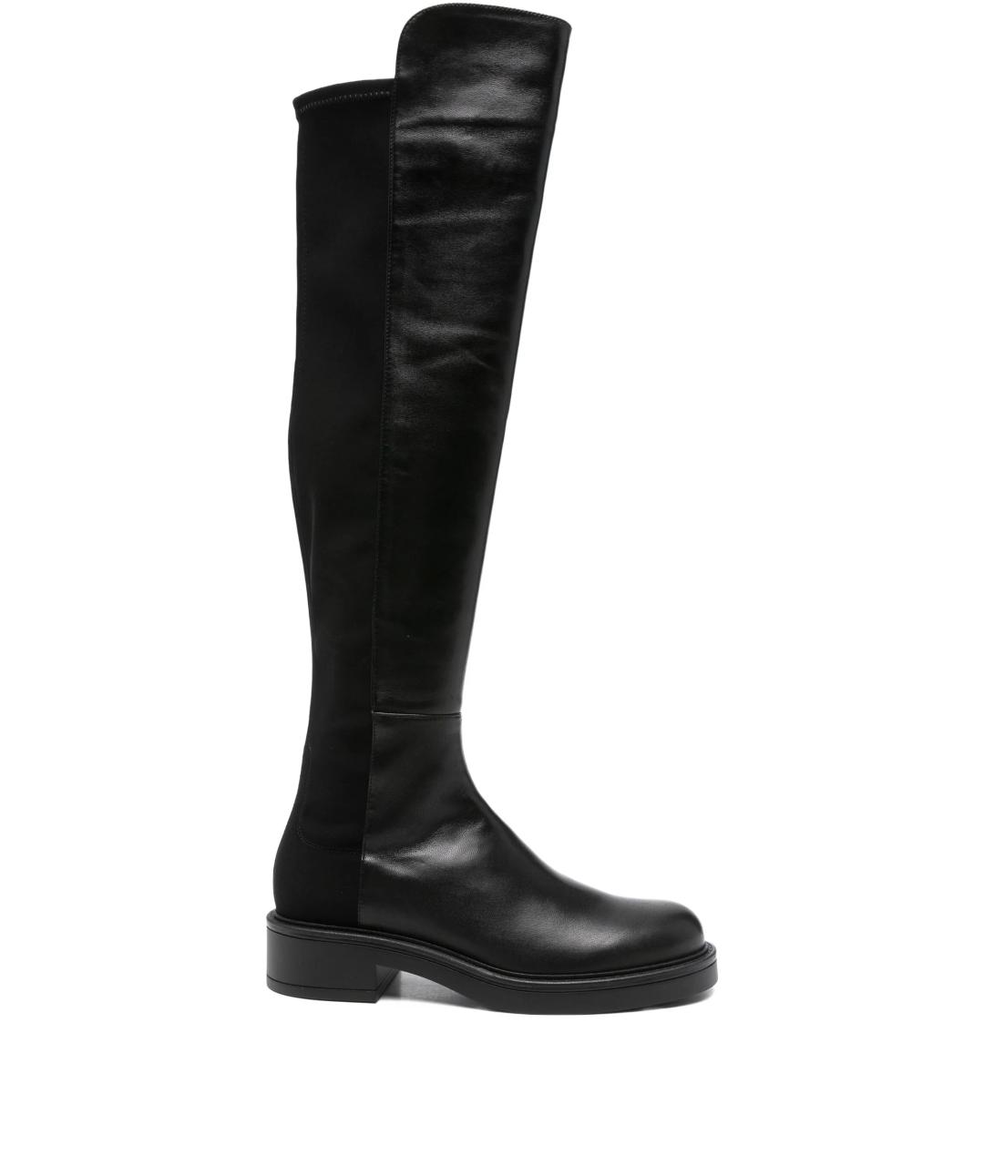 STUART WEITZMAN Черные кожаные сапоги, фото 1