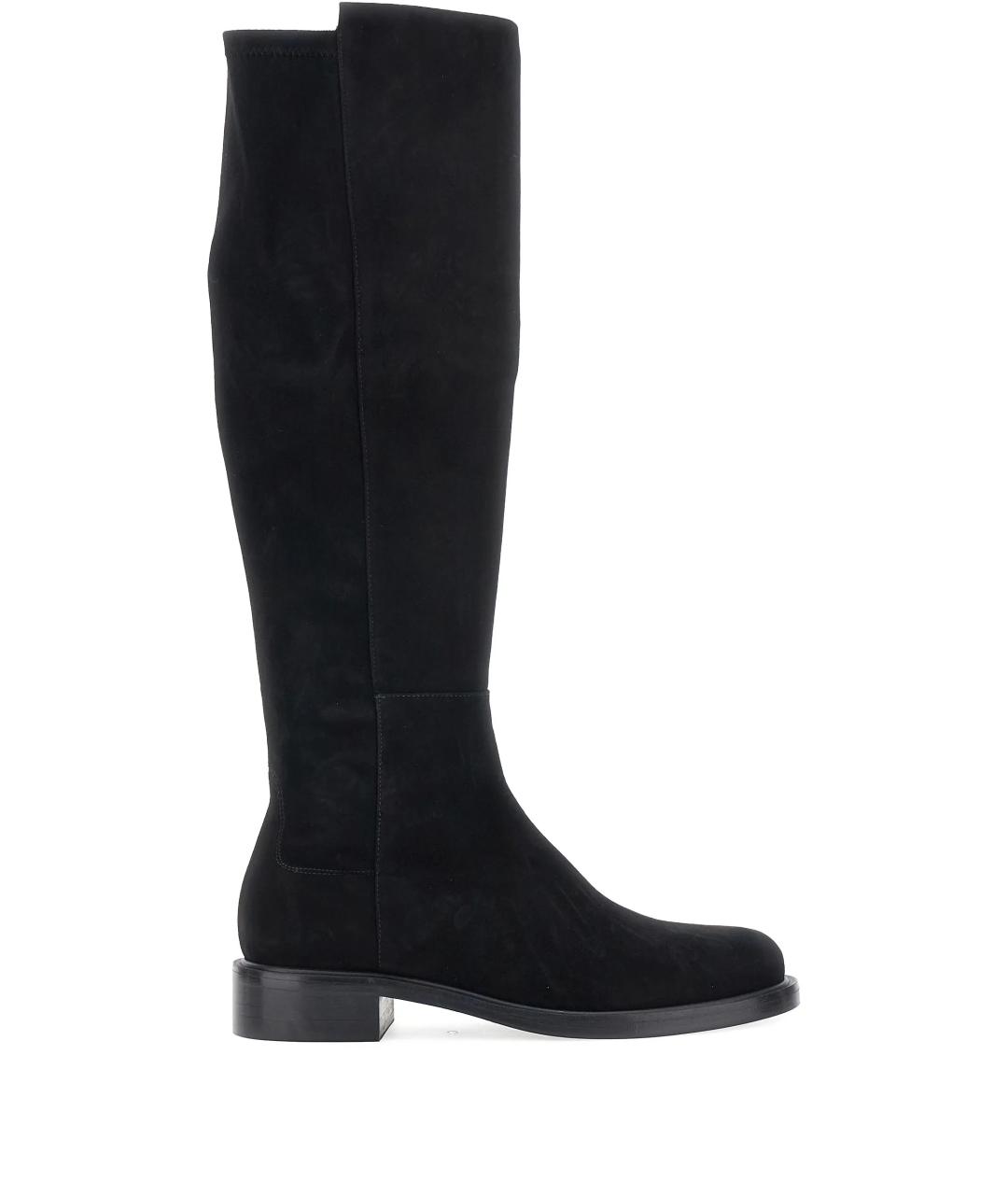 STUART WEITZMAN Черные замшевые сапоги, фото 1