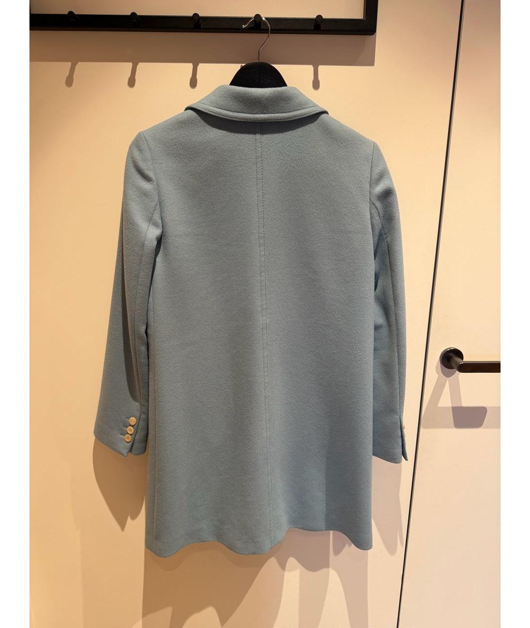 GUCCI Голубое шерстяное пальто, фото 2