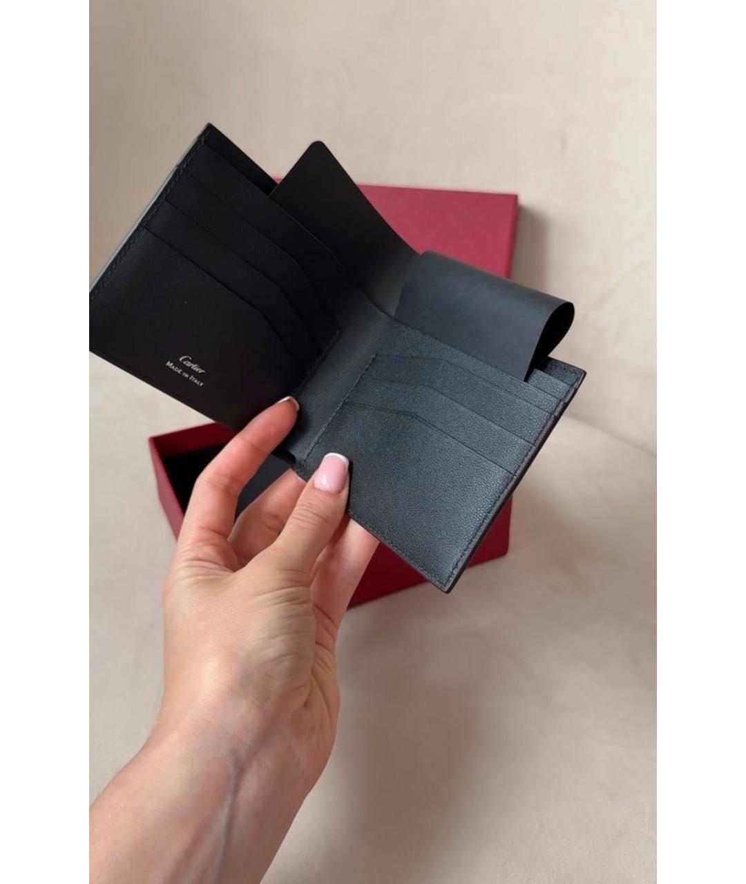 CARTIER Черный кожаный кошелек, фото 3