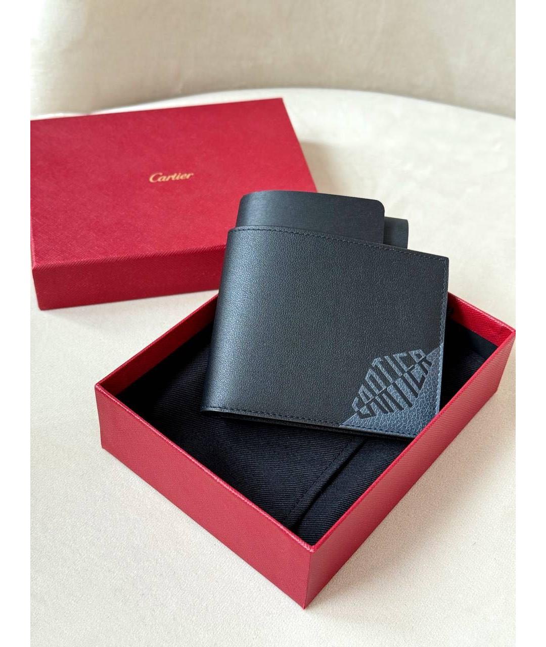 CARTIER Черный кожаный кошелек, фото 4