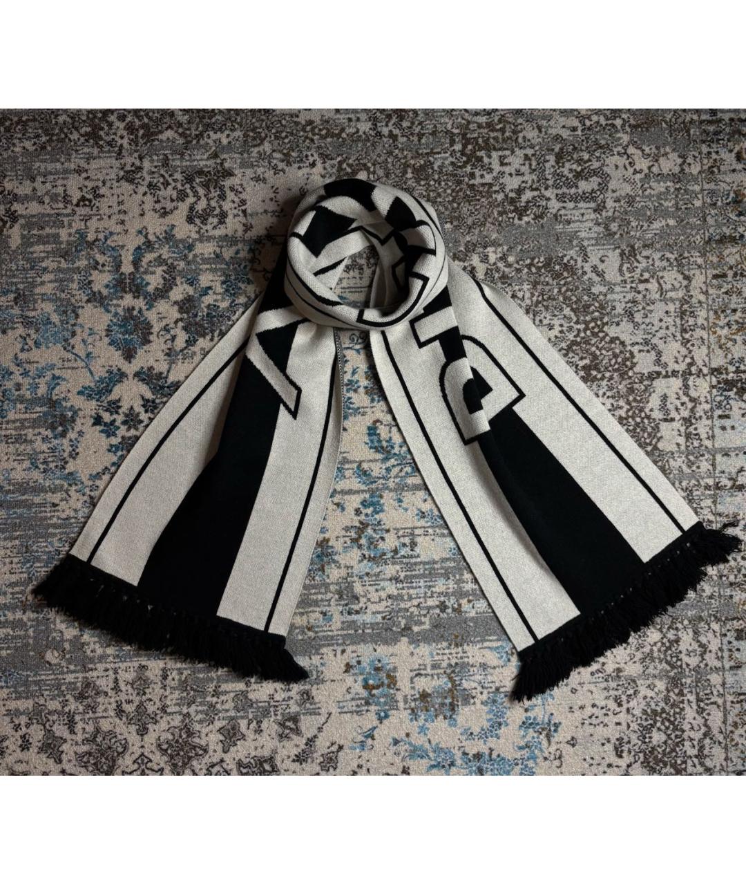 BURBERRY Серый кашемировый шарф, фото 5