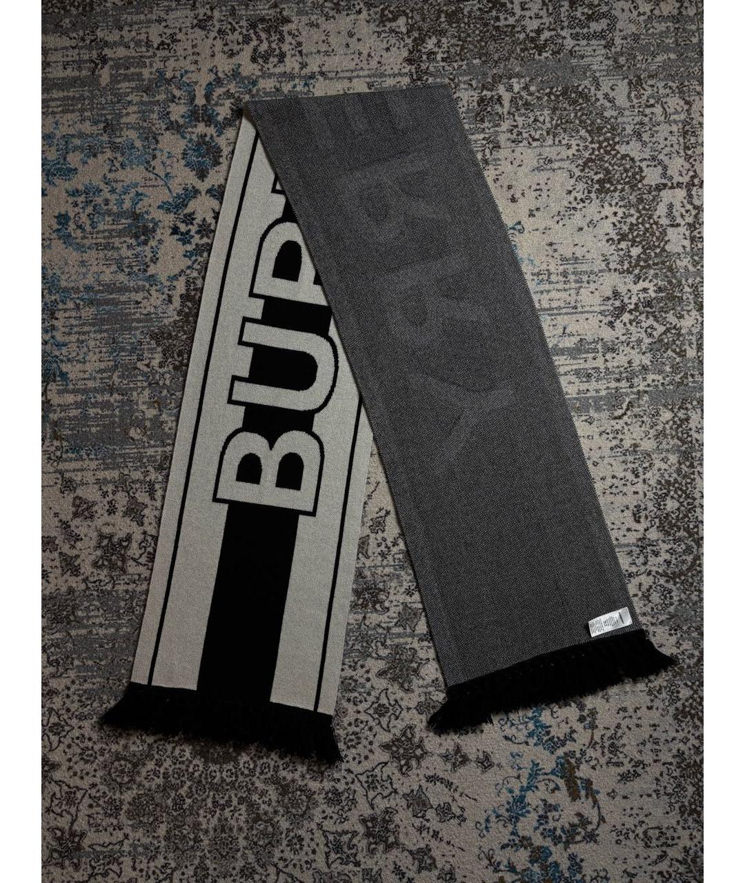 BURBERRY Серый кашемировый шарф, фото 9