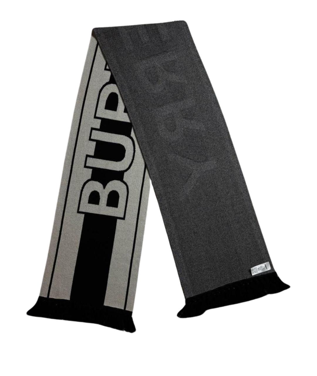 BURBERRY Серый кашемировый шарф, фото 1