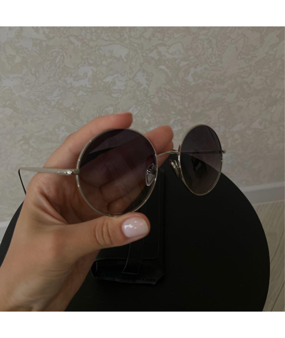 ISABEL MARANT Серебряные металлические солнцезащитные очки, фото 2