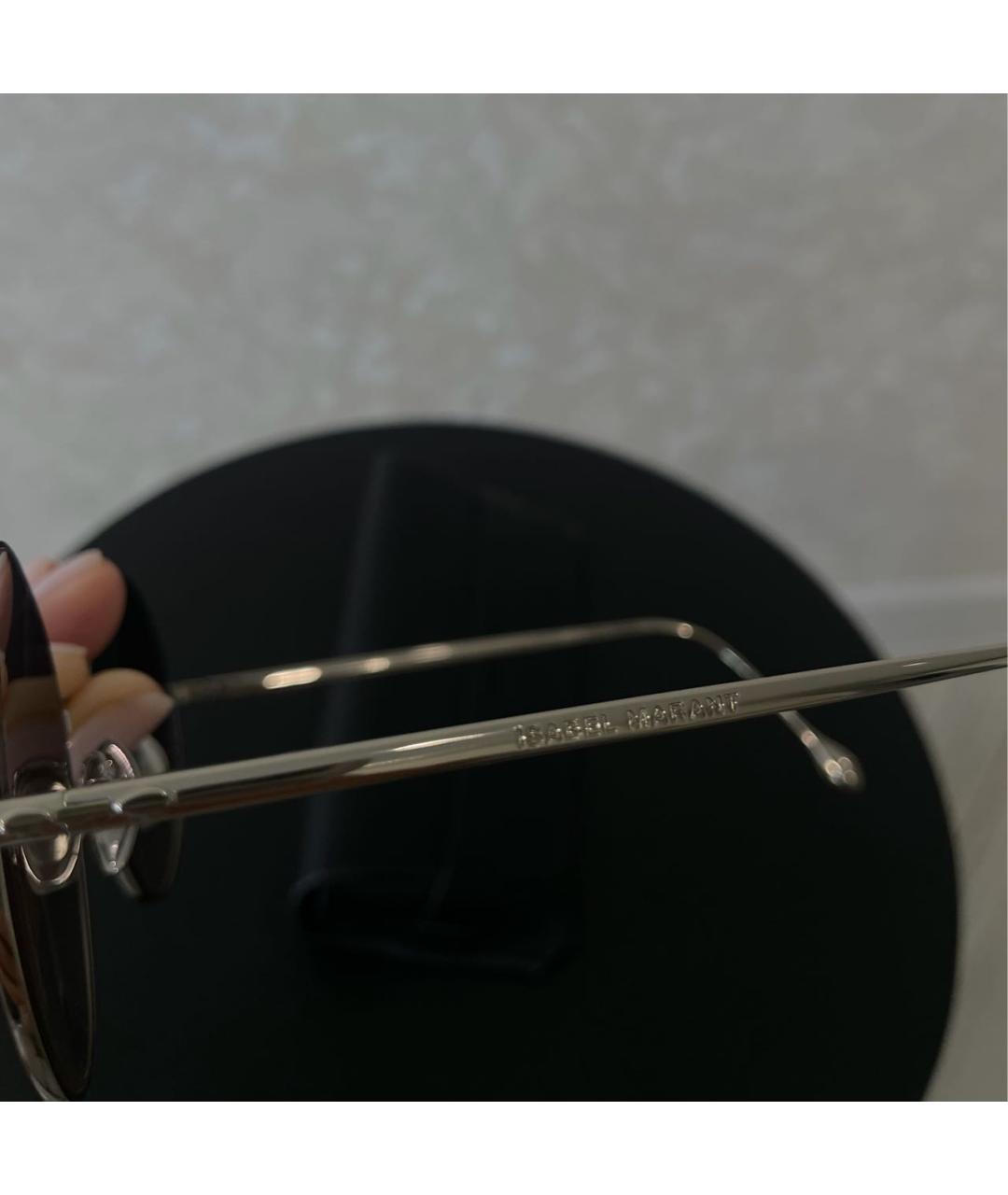 ISABEL MARANT Серебряные металлические солнцезащитные очки, фото 3