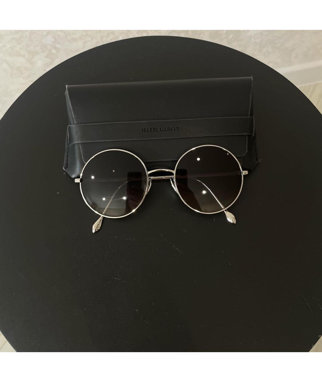 ISABEL MARANT Серебряные металлические солнцезащитные очки, фото 4