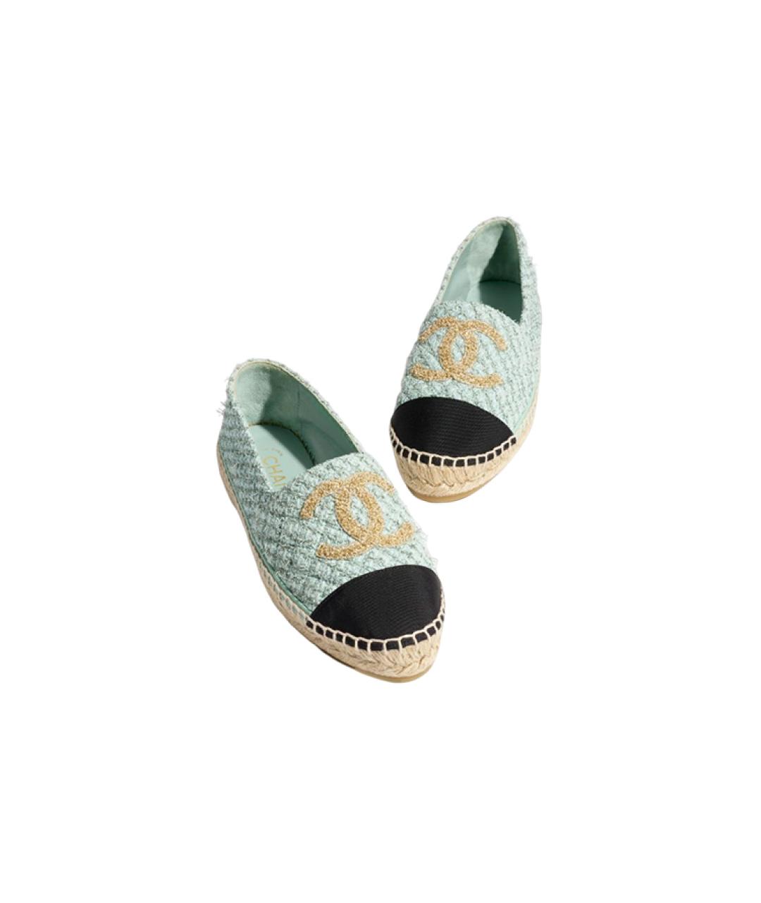 CHANEL Синие текстильные эспадрильи, фото 3