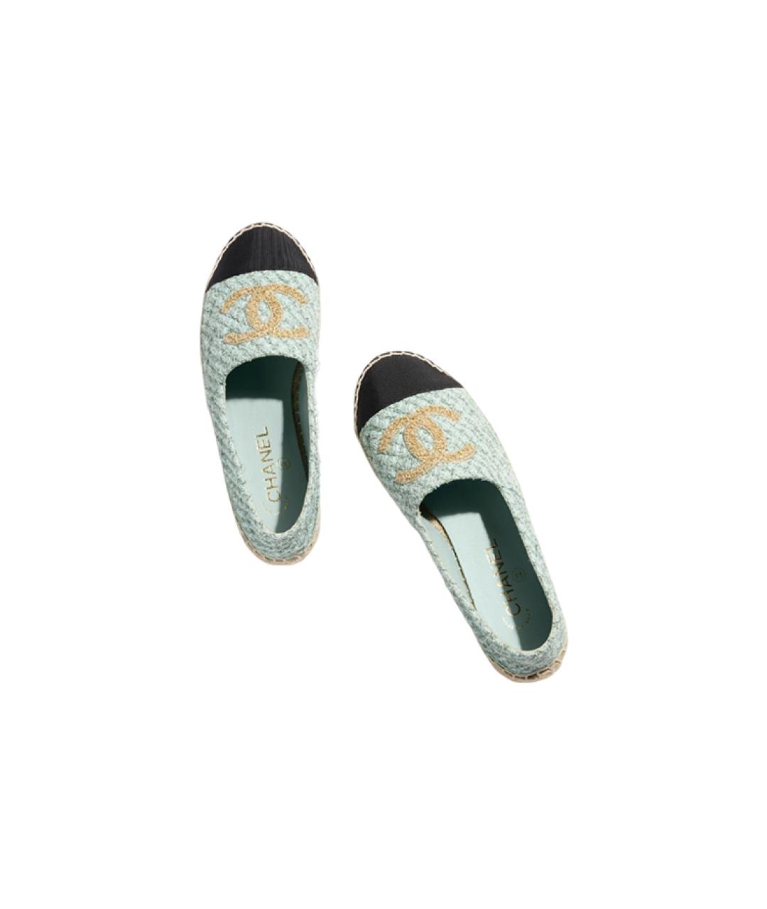 CHANEL Синие текстильные эспадрильи, фото 4