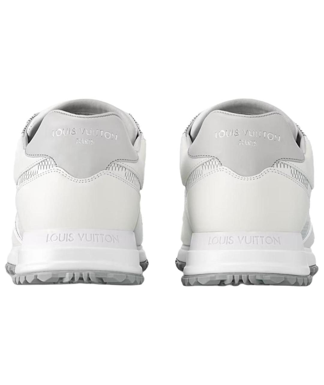 LOUIS VUITTON Серые кожаные низкие кроссовки / кеды, фото 4