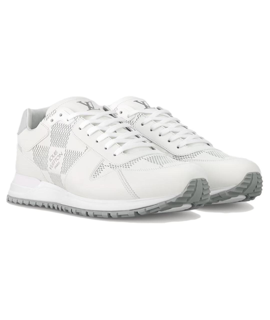 LOUIS VUITTON Серые кожаные низкие кроссовки / кеды, фото 2