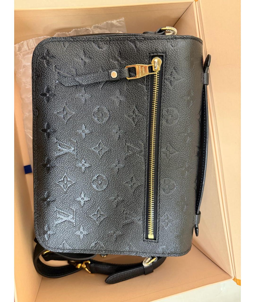 LOUIS VUITTON Черная кожаная сумка через плечо, фото 2