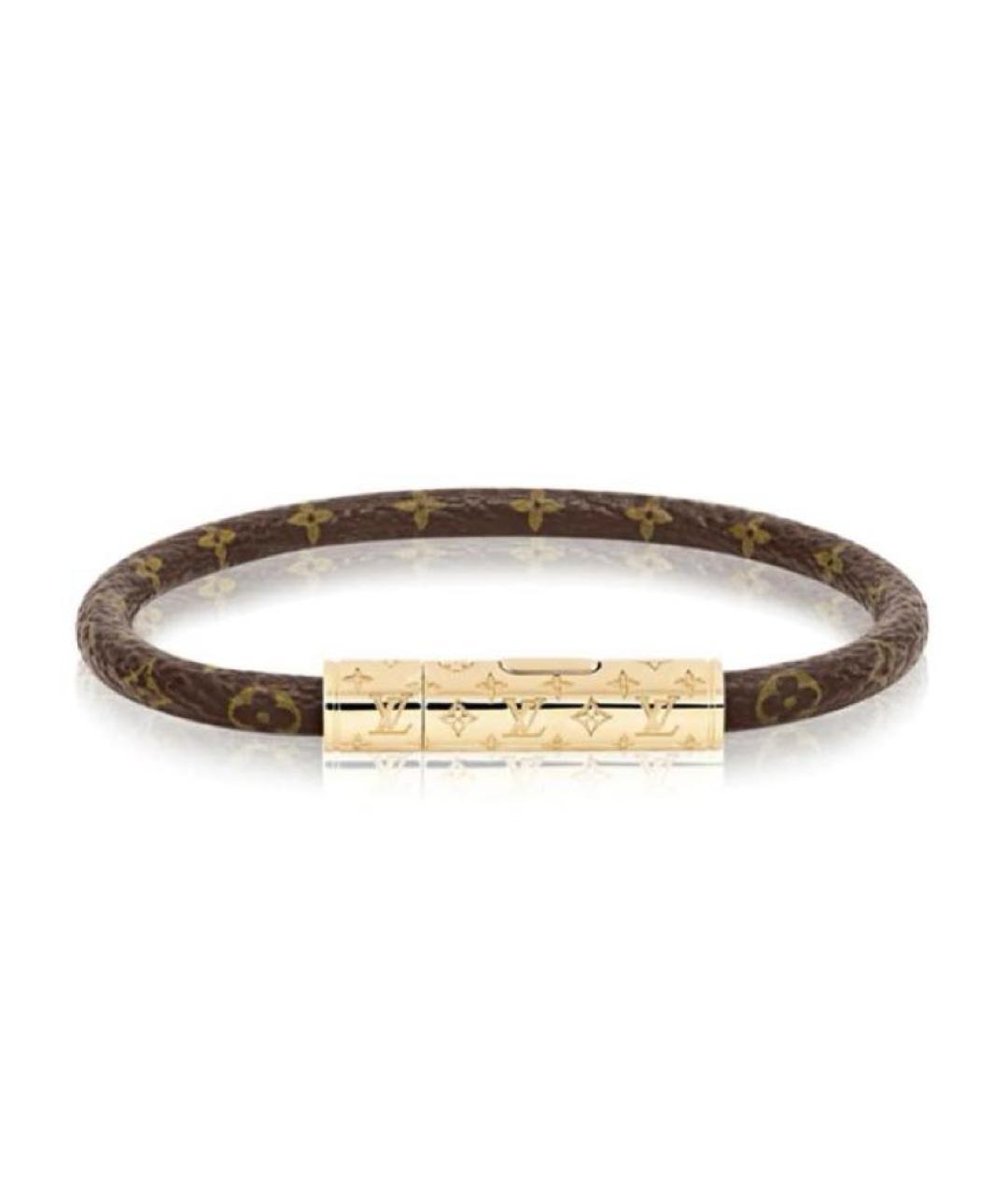 LOUIS VUITTON Коричневый кожаный браслет, фото 1